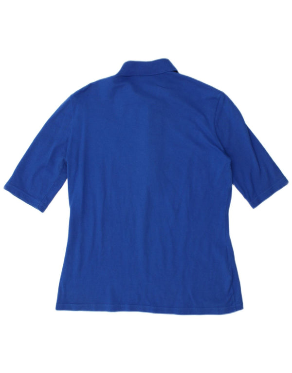 Camisa polo feminina LACOSTE tamanho 40 algodão azul médio