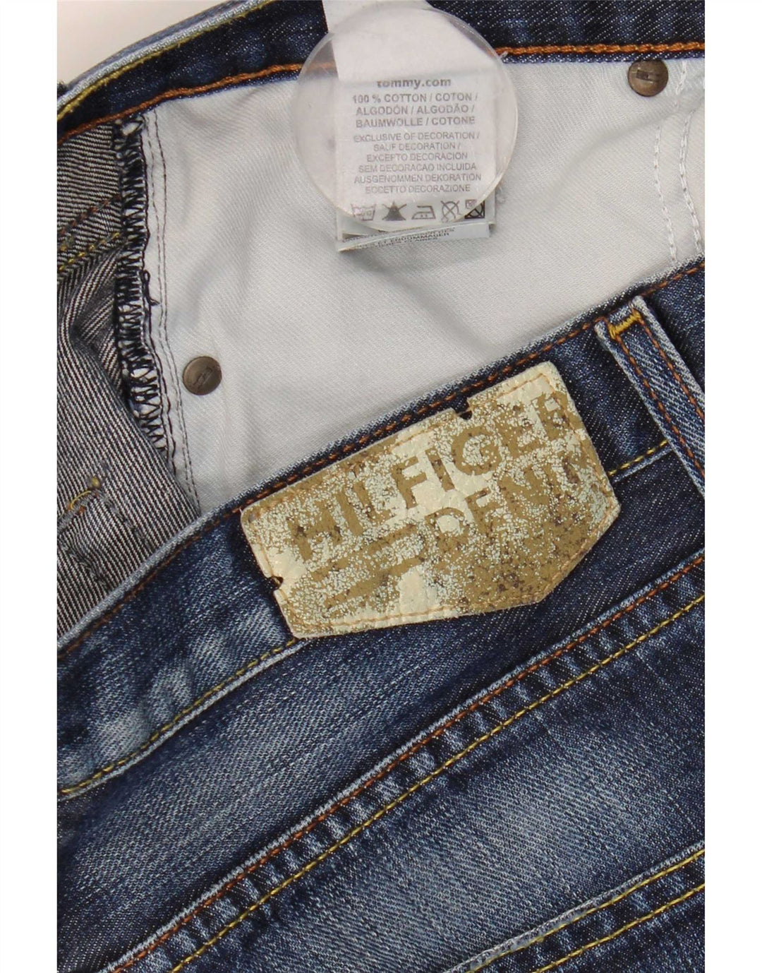 Jeans feminino Tommy Hilfiger Bootcut W29 L30 azul algodão