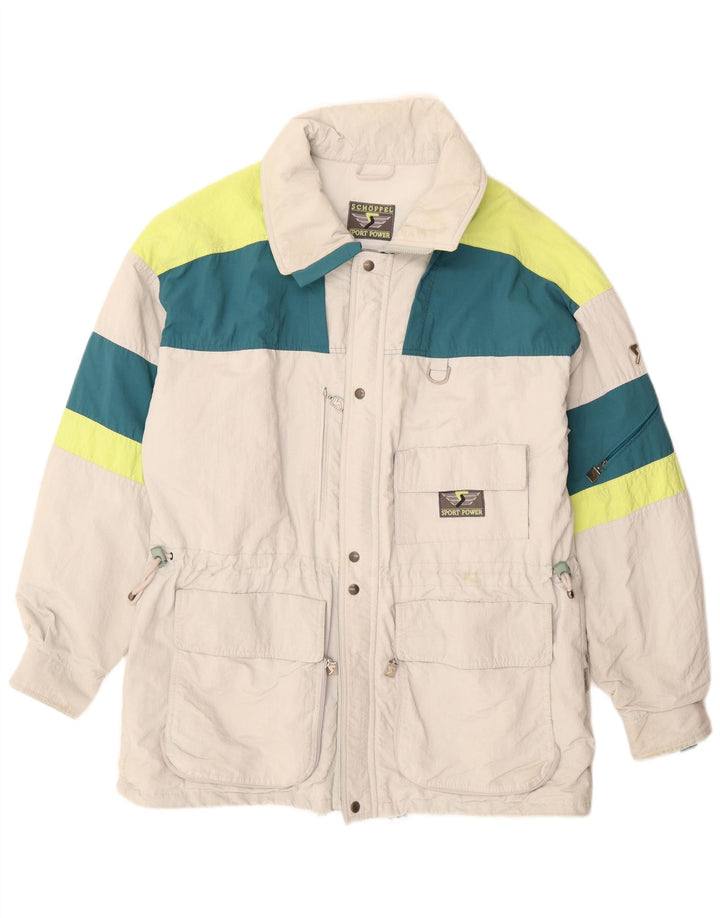 Jaqueta de esqui masculina Schoffel EU 50 grande bloco colorido cinza