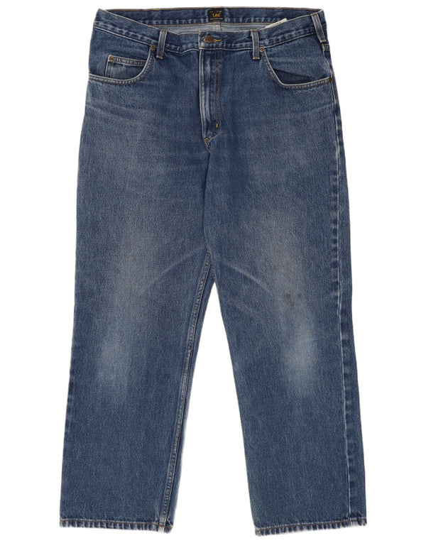 Lee Mens Brooklyn Comfort Straight Jeans W38 L30 Azul Algodão