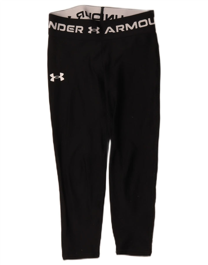 Leggings gráficas para meninas Under Armour 9-10 anos poliéster preto