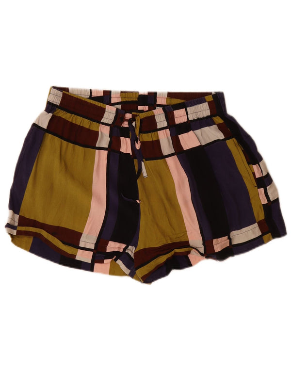 Topshop Womens Casual Shorts UK 10 Pequeno W28 Multicolorido Geométrico