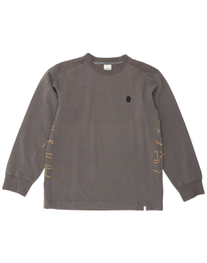 Moletom gráfico masculino Nike Jumper UK 42/44 grande algodão cinza