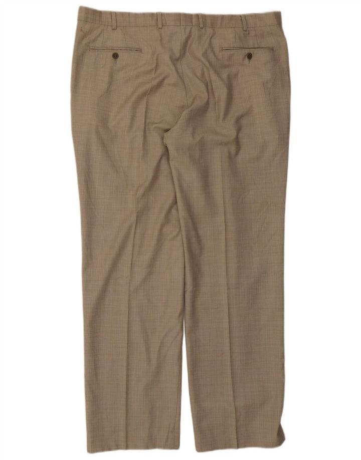 Calça masculina Marks & Spencer Autograph Straight Suit W42 L33 Bege