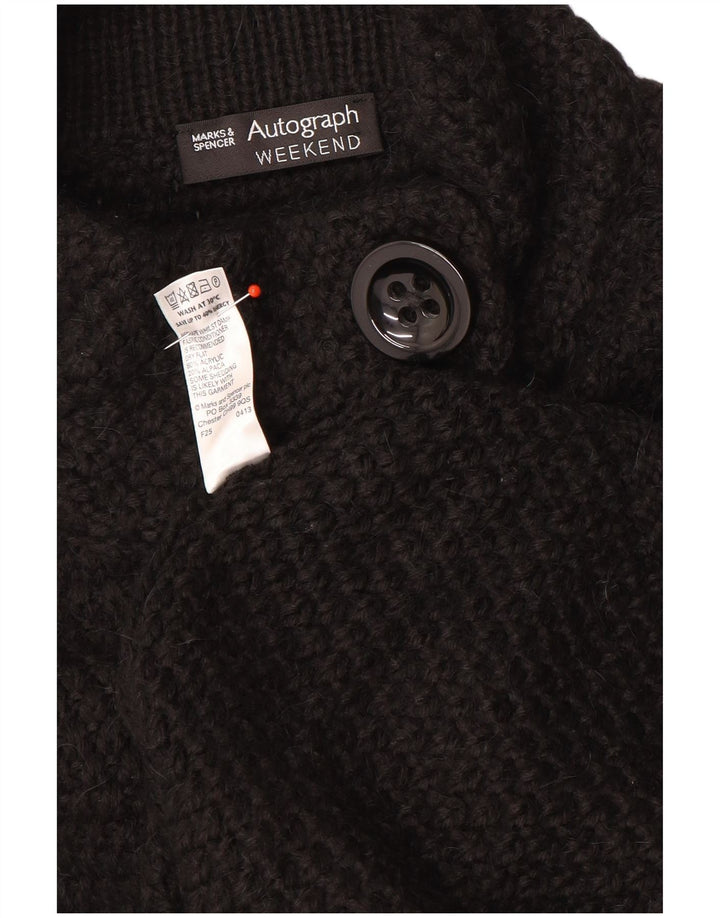 Suéter feminino Marks & Spencer Autograph Cardigan Reino Unido 14 médio preto