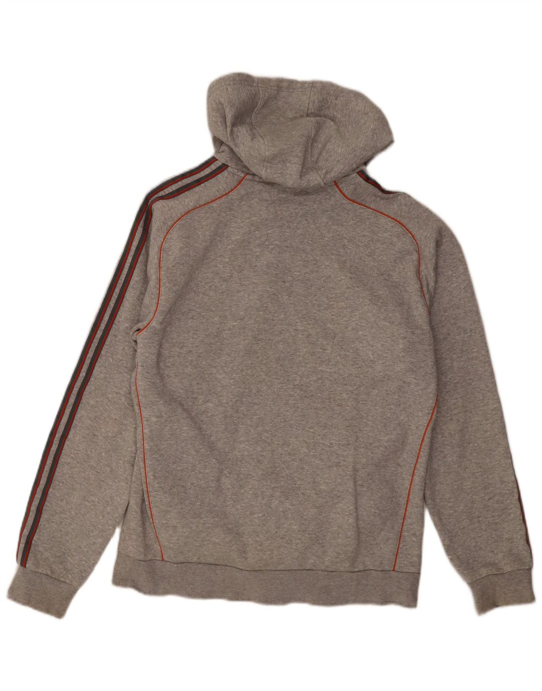 Adidas Mens Hoodie Jumper Médio Cinza Algodão