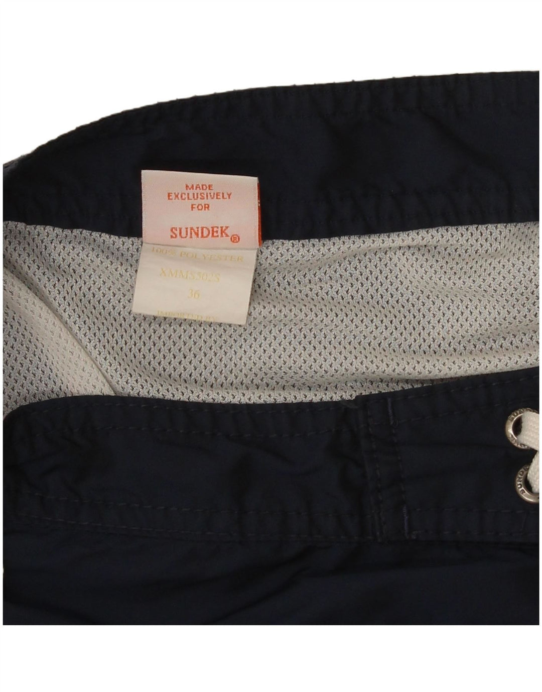 Shorts de natação masculino Sundek grande poliéster listrado azul marinho