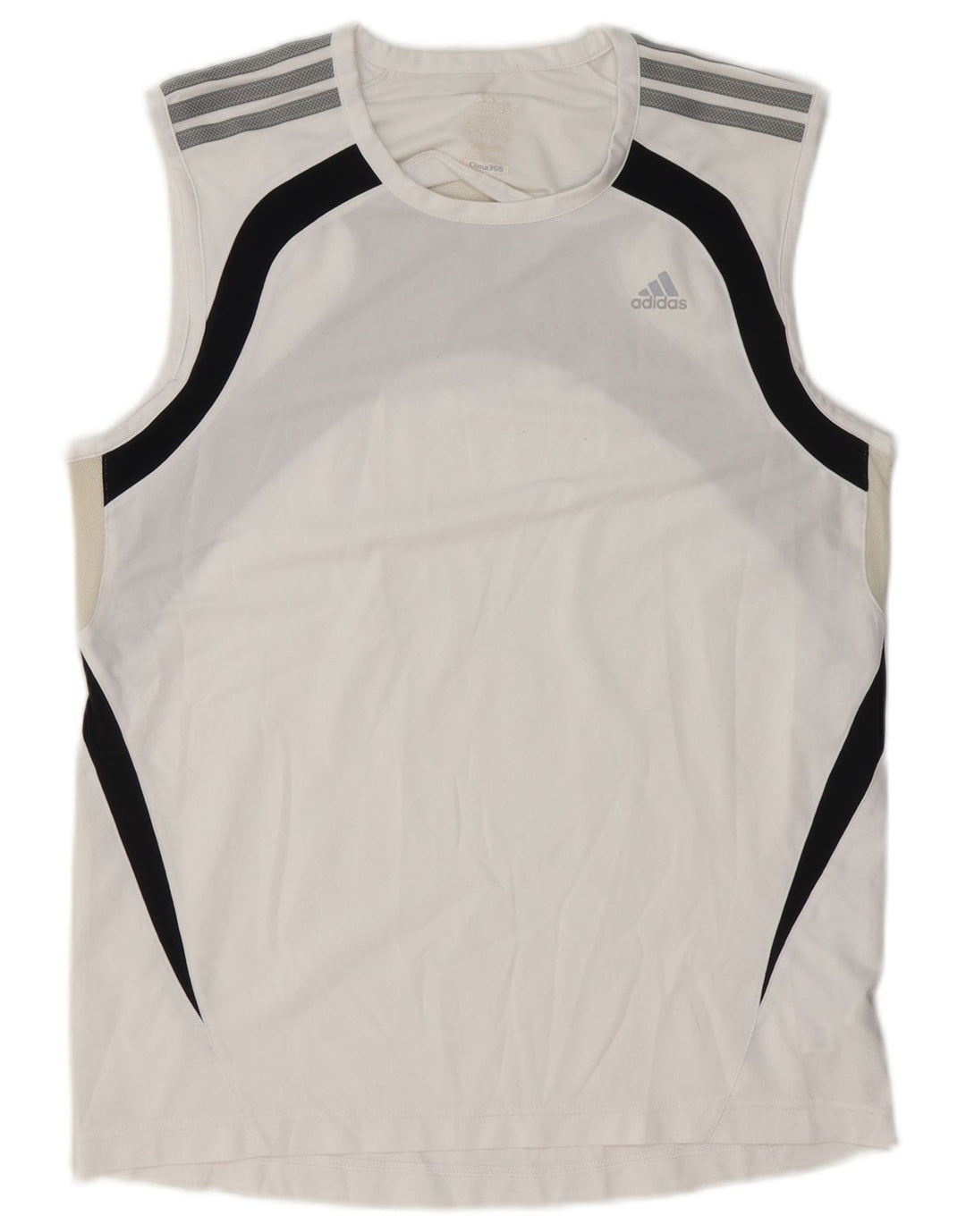 Adidas Mens Clima 365 Vest Top Médio Branco Colourblock Poliéster