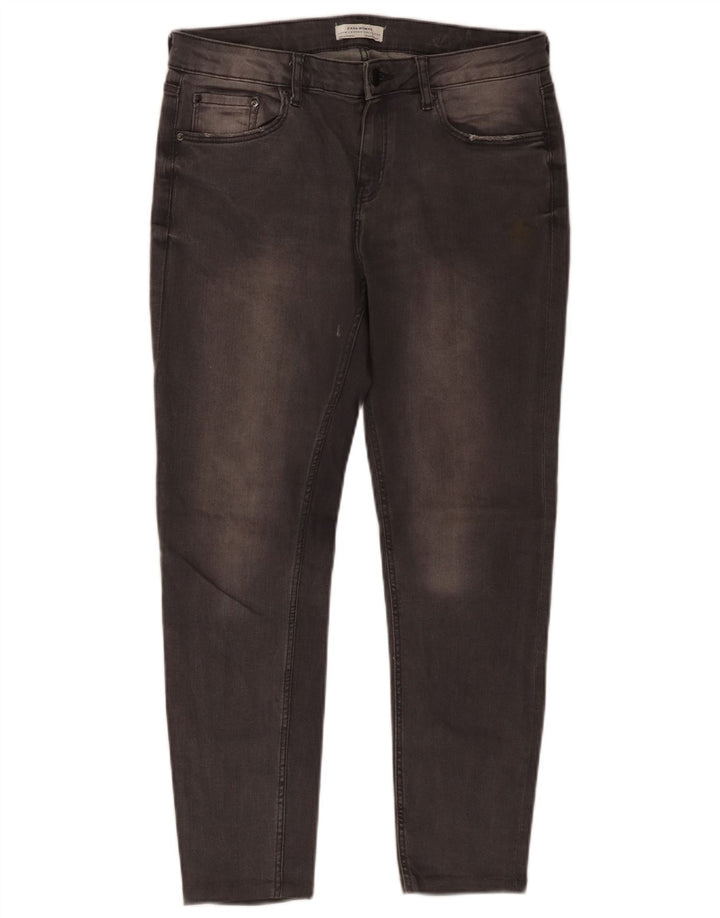 Calça jeans feminina Zara EU 40 médio W30 L25 algodão cinza
