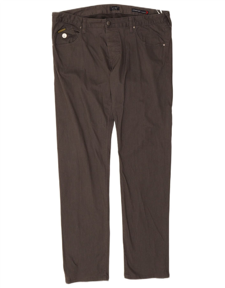 ARMANI JEANS Calça feminina casual slim W38 L34 algodão cinza