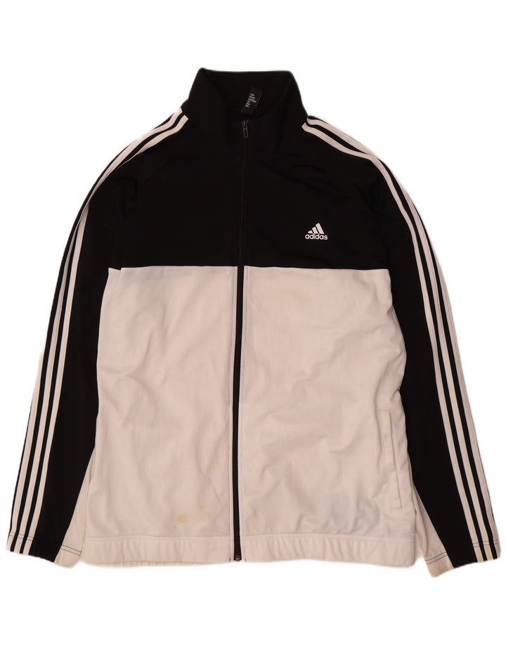 Adidas Mens Treino Top Jacket 2XL Branco Colourblock Poliéster