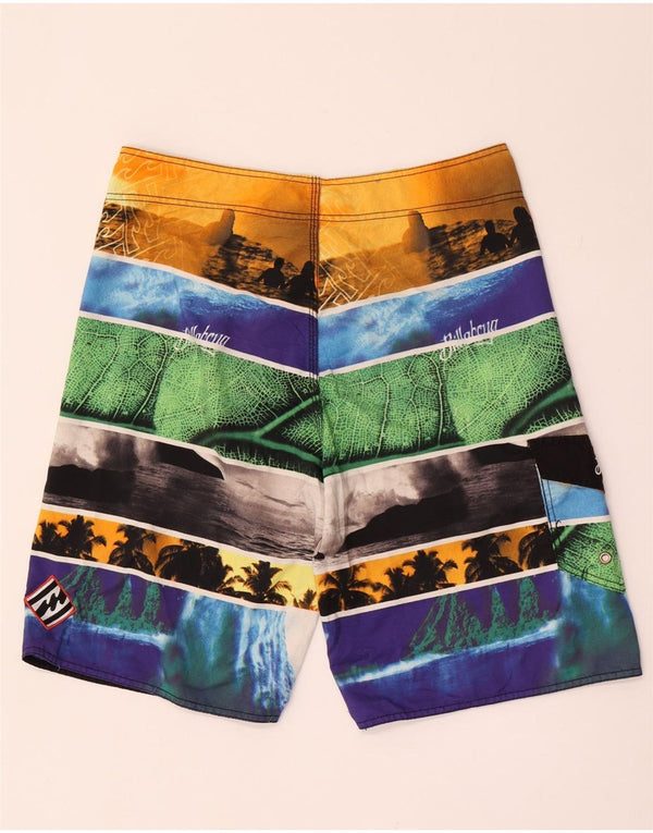 Billabong Mens Abstract Pattern Shorts de banho grandes multicoloridos