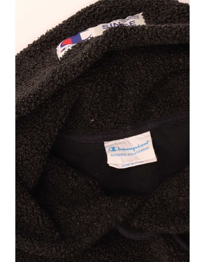 Jumper de lã com capuz masculino Champion médio preto