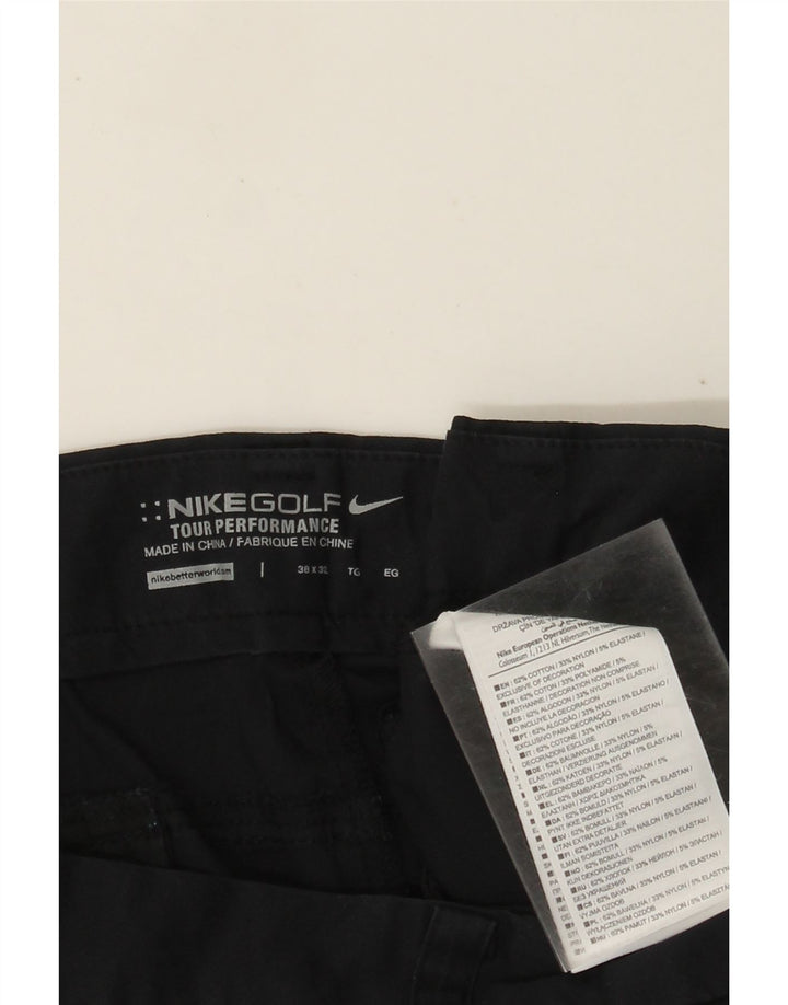 Calça casual reta feminina Nike W38 L32 algodão azul marinho