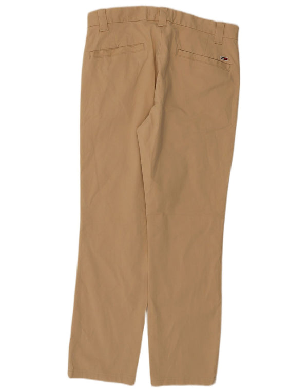 Tommy Hilfiger Calça Chino Masculina Reta W30 L28 Algodão Bege