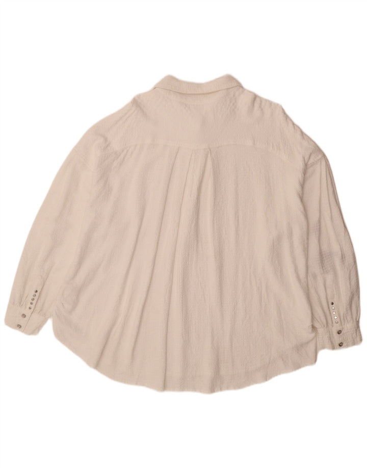 Pulôver feminino BKE blusa grande tamanho Reino Unido 16 grande rayon branco