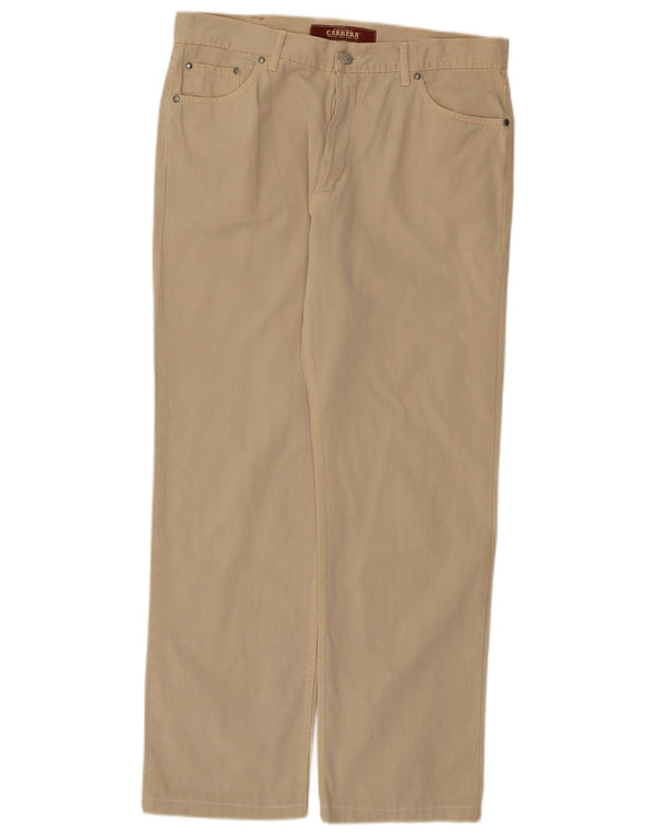 Calça Carrera masculina reta casual IT 52 XL W34 L30 algodão bege