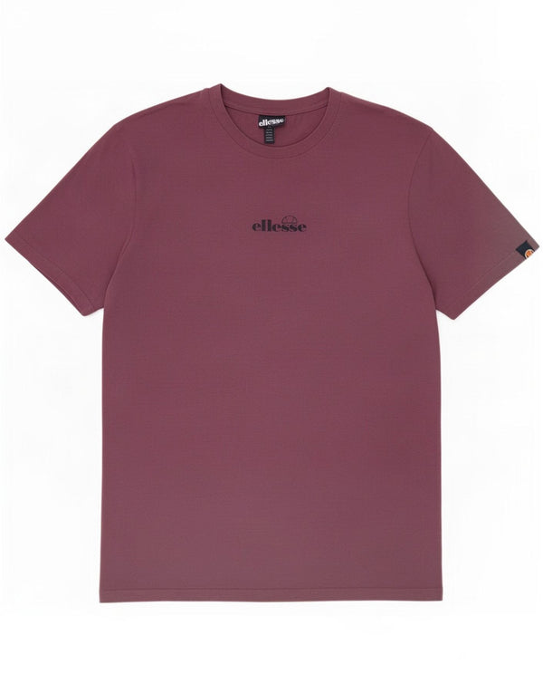 Camiseta masculina Ellesse com estampa gráfica grande de algodão roxo
