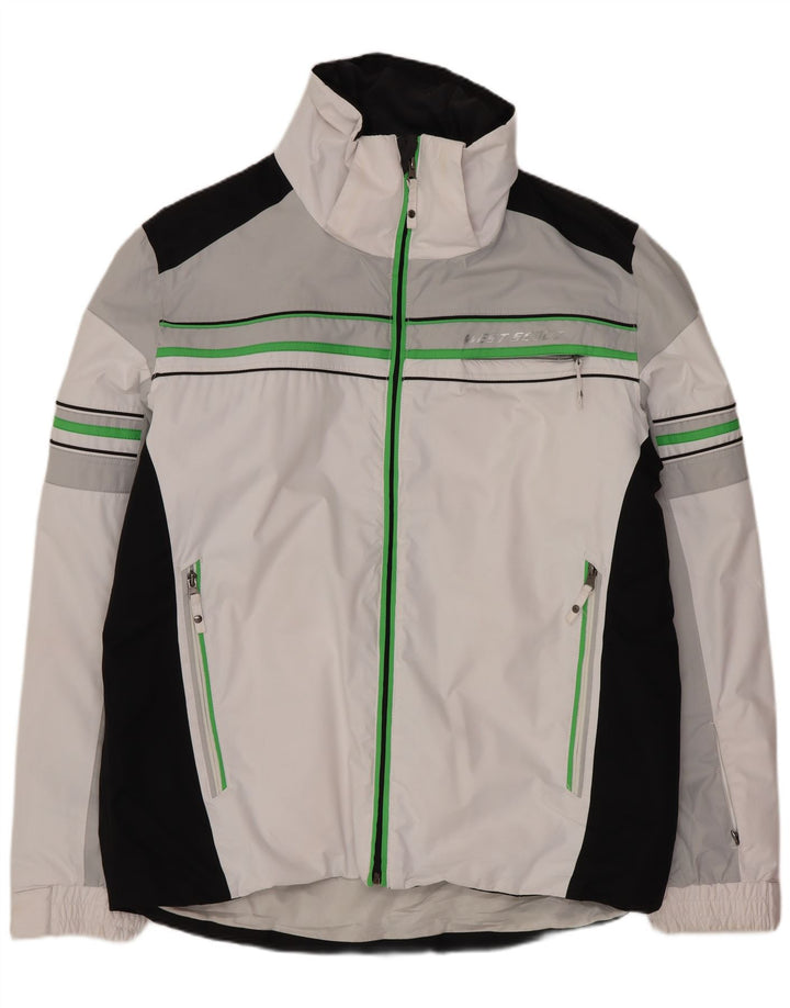 Jaqueta corta-vento masculina West Scout UK 44 2XL poliéster colorblock branco