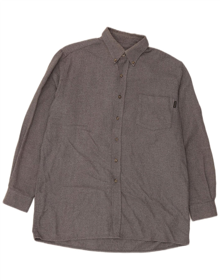 Camisa masculina de flanela Diadora grande algodão cinza