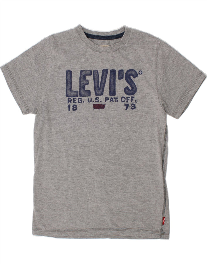 LEVI'S Boys Graphic T-Shirt Top 9-10 Years Grey Cotton Vintage Levi's and Second-Hand Levi's from Messina Hembry 