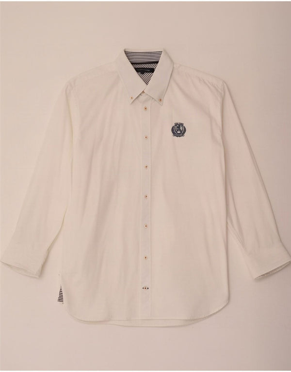 Camisa masculina Tommy Hilfiger grande algodão branco