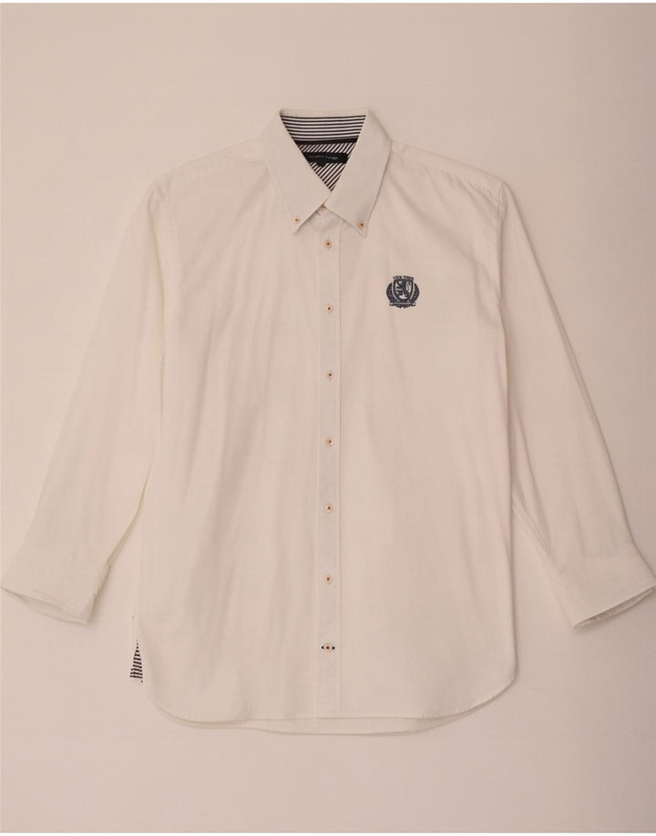 Camisa masculina Tommy Hilfiger grande algodão branco