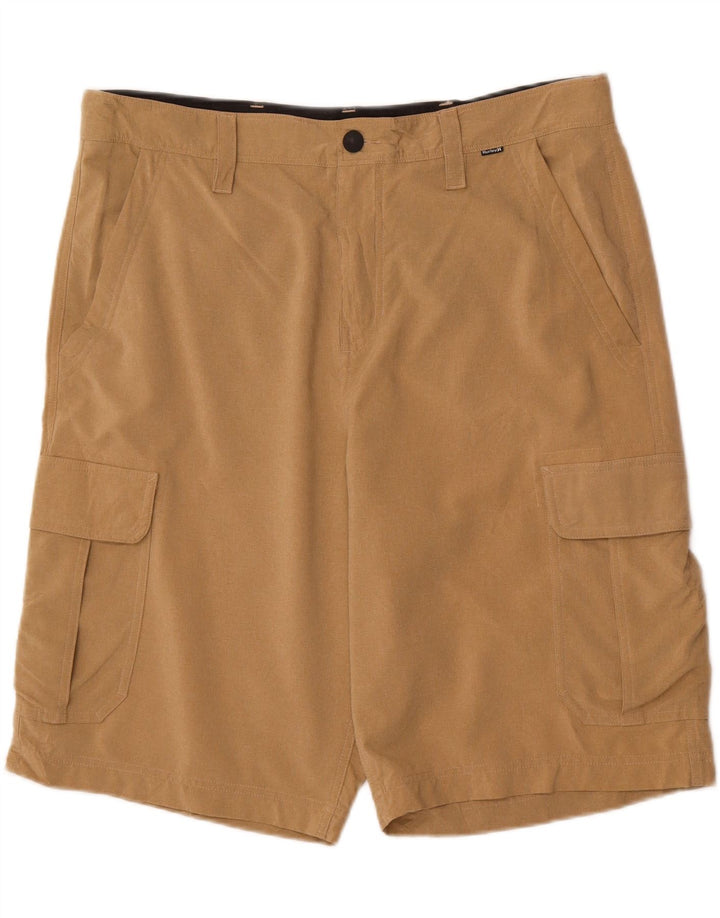 HARLEY Mens Cargo Shorts W38 XL Beige Polyester Vintage Harley and Second-Hand Harley from Messina Hembry 
