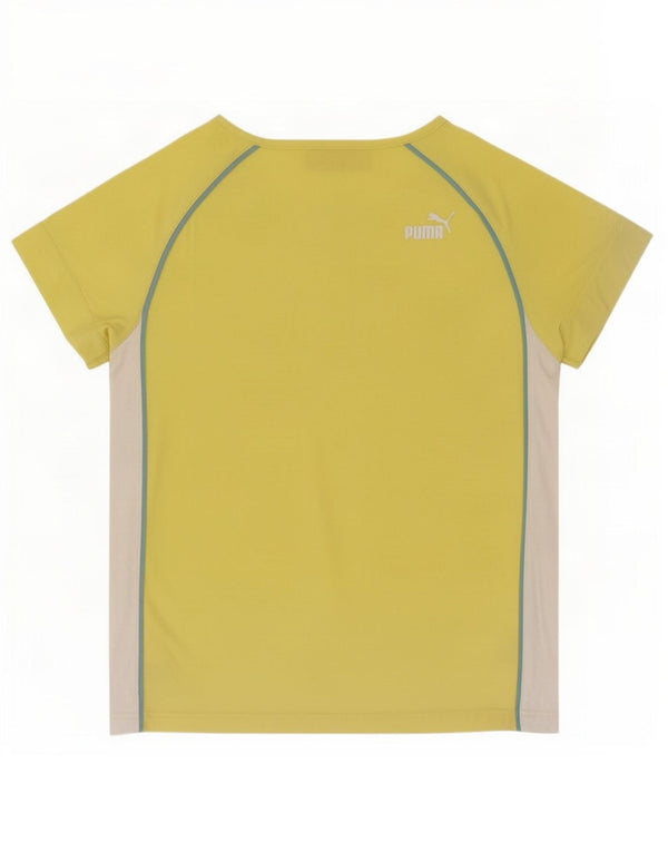 Camiseta feminina Puma UK 12 listrada amarela média
