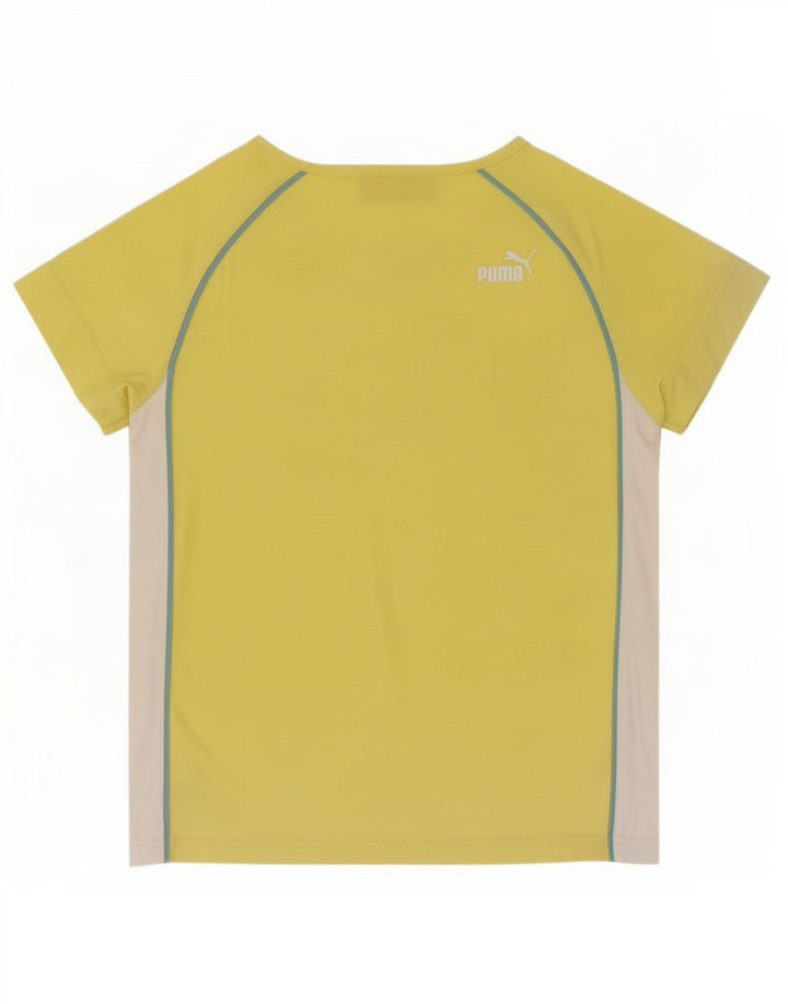 Camiseta feminina Puma UK 12 listrada amarela média