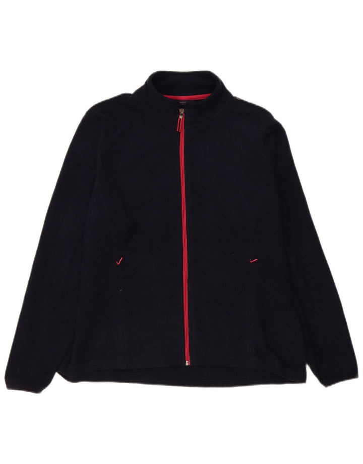 Suéter de lã feminino Marks & Spencer UK 18 XL azul marinho poliéster