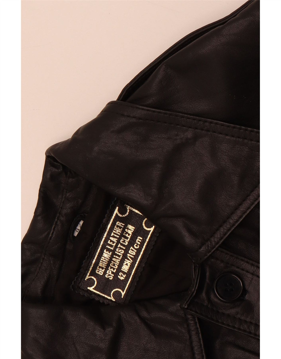 Jaqueta de couro feminina vintage IT 42 couro preto médio