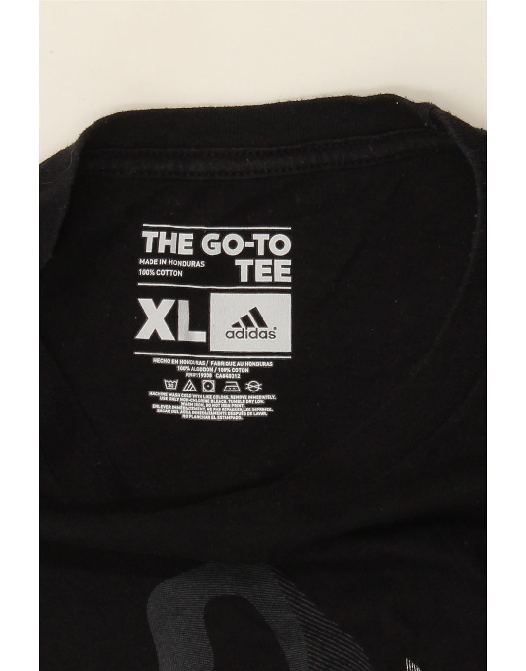 Adidas Mens Graphic T-Shirt Top XL Algodão Preto