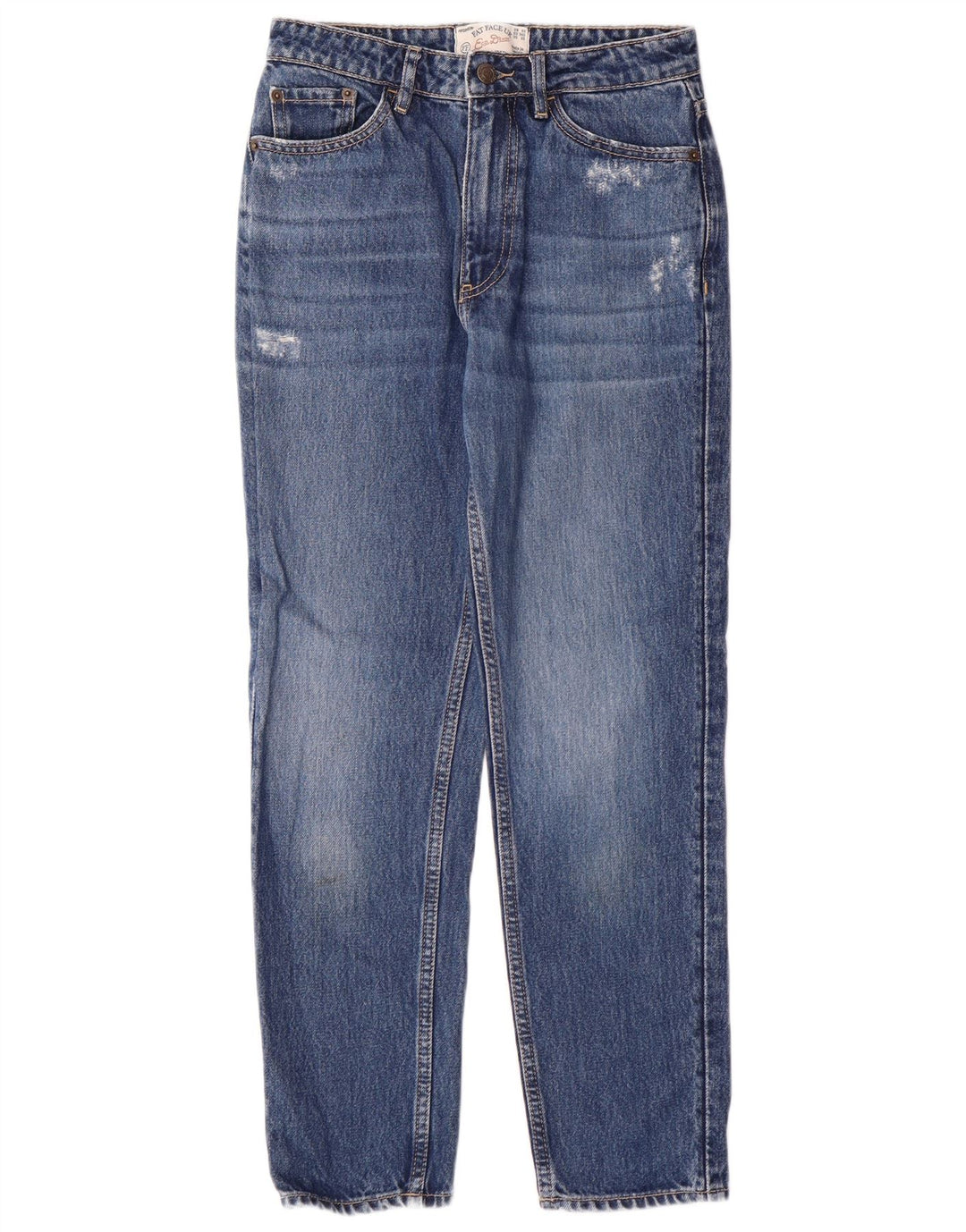 FAT FACE Womens Mom Jean Distressed Slim Jeans Reino Unido 6 XS W26 L26 Algodão Azul