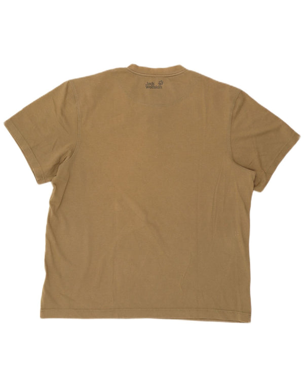 Camiseta masculina Jack Wolfskin UK 46/48 2XL algodão cáqui