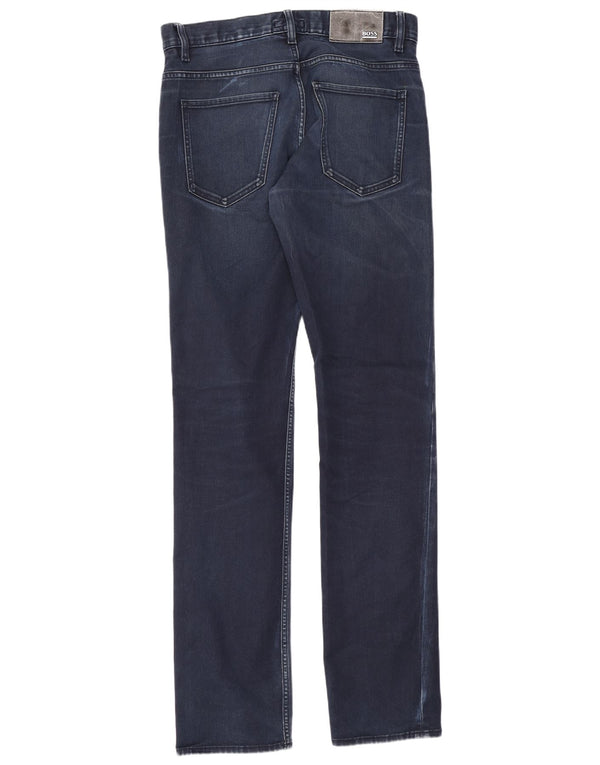 Hugo Boss Masculino Slim Jeans W30 L32 Azul Algodão