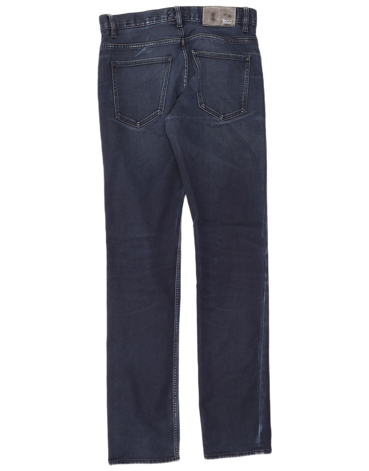 Hugo Boss Masculino Slim Jeans W30 L32 Azul Algodão