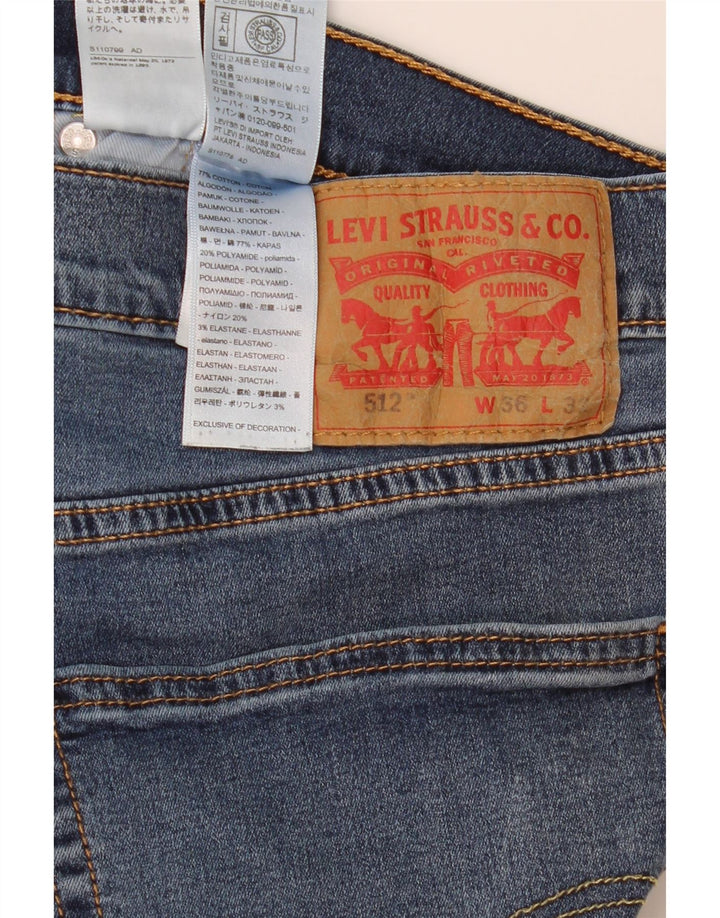 Calça jeans masculina Levi's 512 Slim Tapered W36 L32 azul algodão