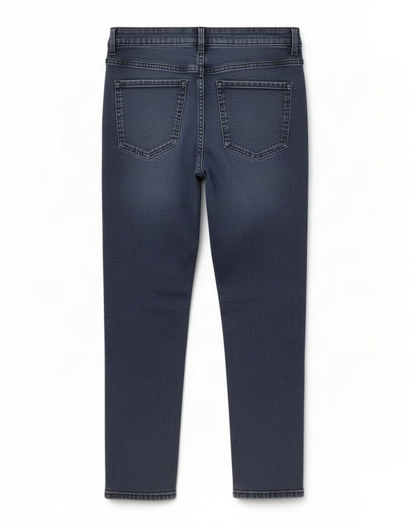 Calça jeans feminina Marks & Spencer UK 14 grande W30 L25 algodão azul marinho