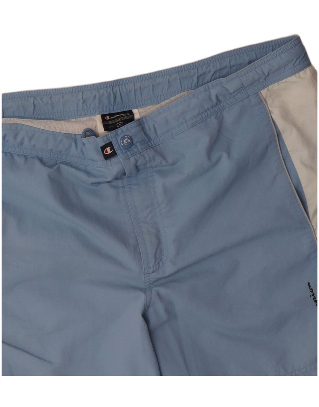 Shorts de natação masculino Champion grande azul colorblock poliéster