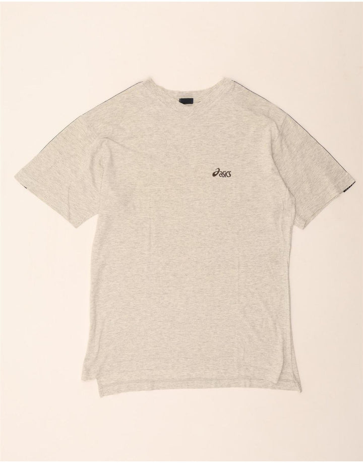 Camiseta gráfica masculina Asics Top grande cinza manchado