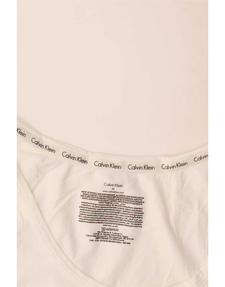 Calvin Klein Mens Colete Top Médio Algodão Branco
