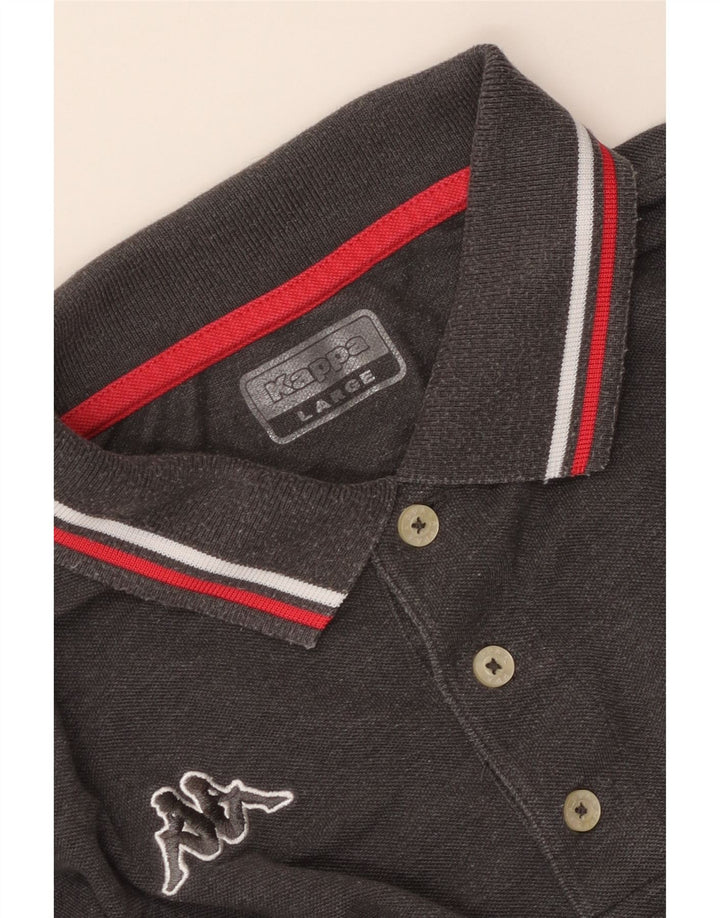 Camisa polo masculina KAPPA grande cinza