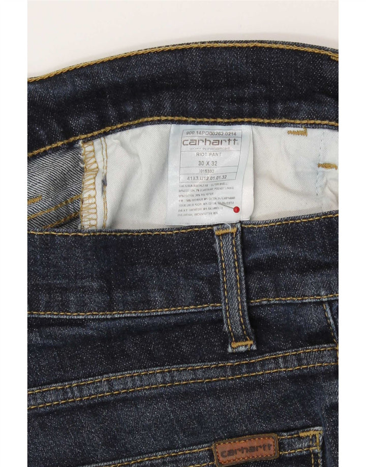 Calça jeans feminina Carhartt W30 L22 azul marinho algodão