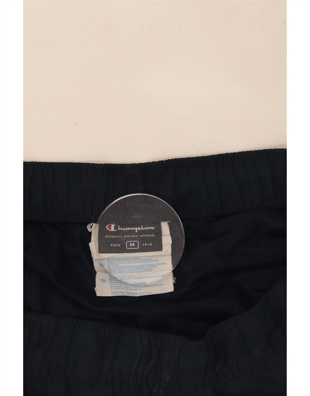 Shorts esportivos gráficos masculinos Champion médio azul marinho poliéster colorido