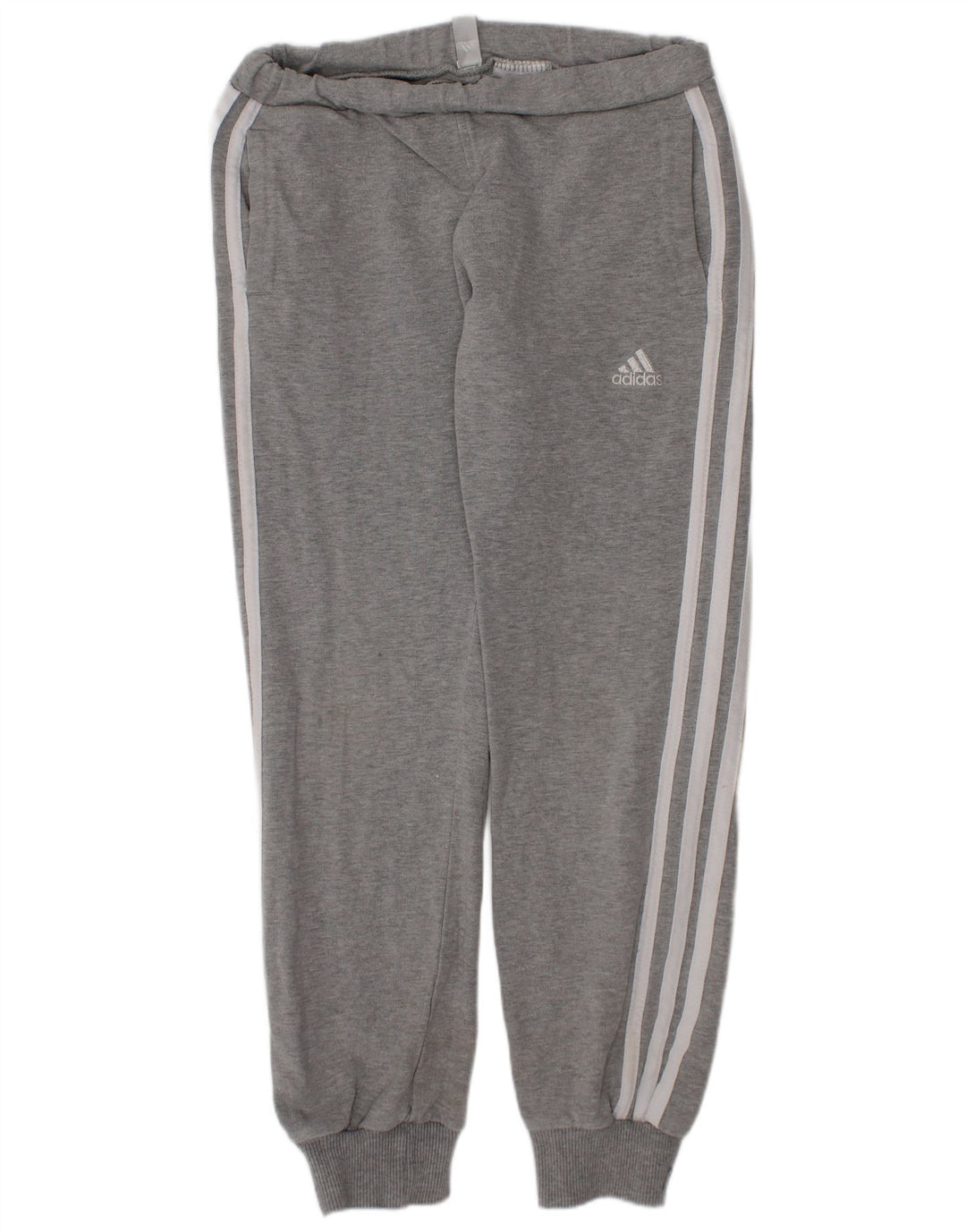 Adidas Meninas Calças de treino Joggers 7-8 anos Cinza Algodão