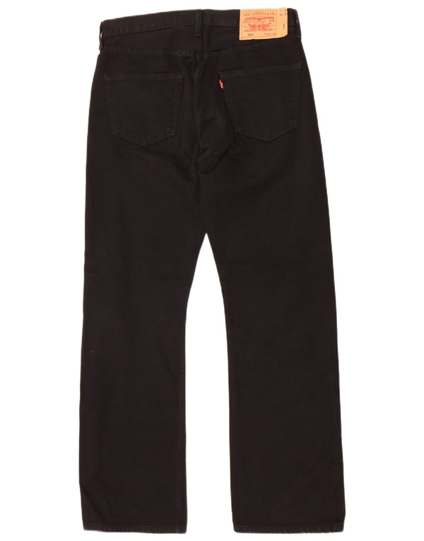 Jeans Levi's 501 Straight Masculino W32 L32 Algodão Preto