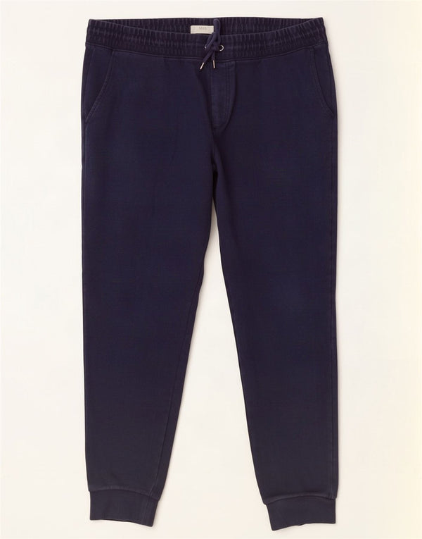 Calça esportiva masculina Marks & Spencer 2XL algodão azul marinho