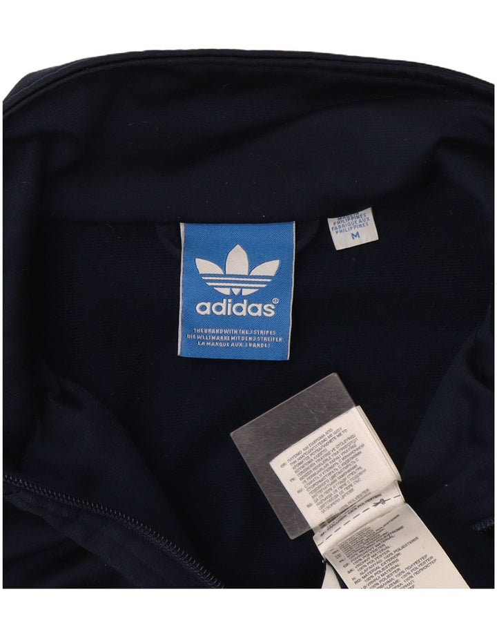 Adidas Mens Tracksuit Top Jacket Médio Azul Marinho Poliéster