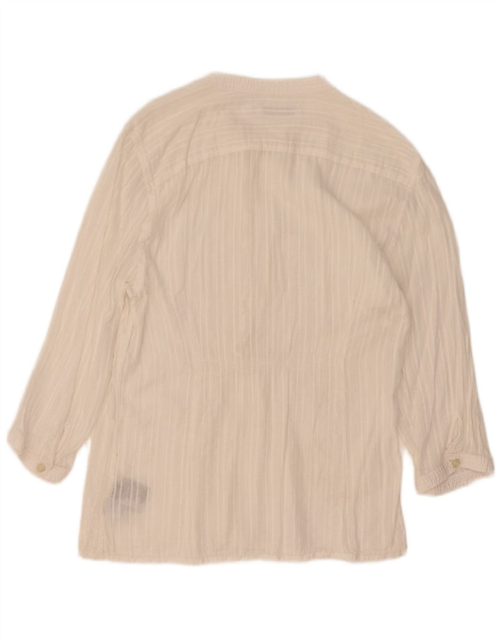 Blusa feminina North Sails manga 3/4 Reino Unido 14 grande algodão branco